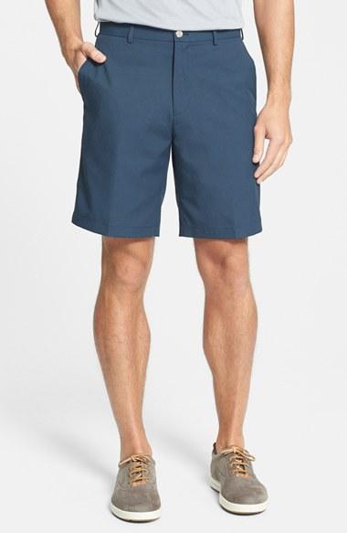 Men's Peter Millar 'salem' Flat Front Performance Shorts - Black