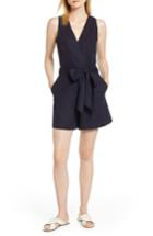 Women's 1901 Tie Front Romper - Blue