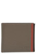 Men's Ted Baker London Snapper Colored Leather Wallet - Grey