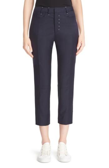 Women's Colovos Stovepipe Wool Crop Pants - Blue