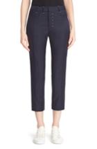 Women's Colovos Stovepipe Wool Crop Pants - Blue