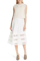 Women's Sea Sweater Vest Popover Midi Dress - Beige
