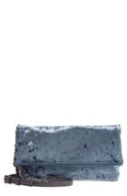 Sole Society Zen Velvet Foldover Clutch - Grey