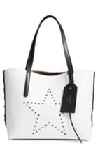 Jimmy Choo Star Studded Leather Tote - White