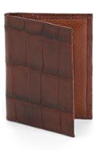 Men's Martin Dingman 'jameson' Matte Finish Genuine Alligator Leather Wallet - Brown