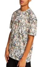 Men's Topman Money Print T-shirt, Size - Green