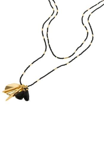 Women's J.crew Beaded Shell & Tassel Pendant Necklace