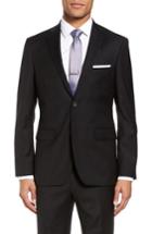 Men's Strong Suit Trim Fit Stretch Solid Wool Blazer L - Black