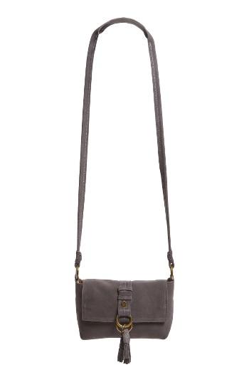 Elle & Jae Gypset Wildleder Leather Crossbody Bag - Grey