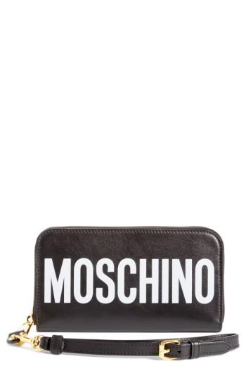 Women's Moschino Logo Wallet - Black