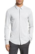 Men's Boss Reid Slim Fit Solid Sport Shirt - Grey