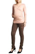 Women's Maternal America Wrap Ruched Nursing Top