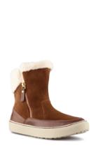 Women's Cougar Dresden Waterproof Sneaker Boot With Faux Fur Trim M - Brown