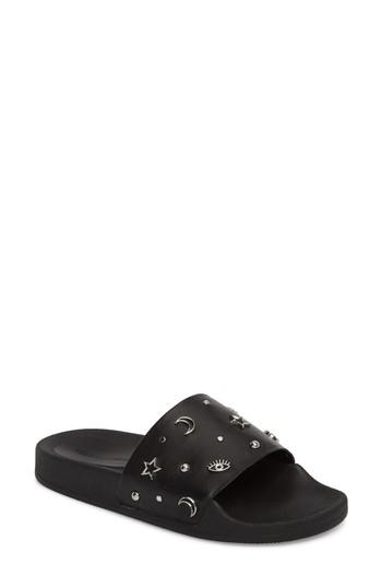 Women's Rebecca Minkoff Thunder Slide Sandal M - Black