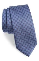 Men's Salvatore Ferragamo Arleq Print Silk Tie, Size - Blue