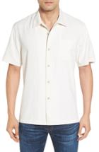Men's Tommy Bahama 'geo-rific Jacquard' Original Fit Silk Camp Shirt - White