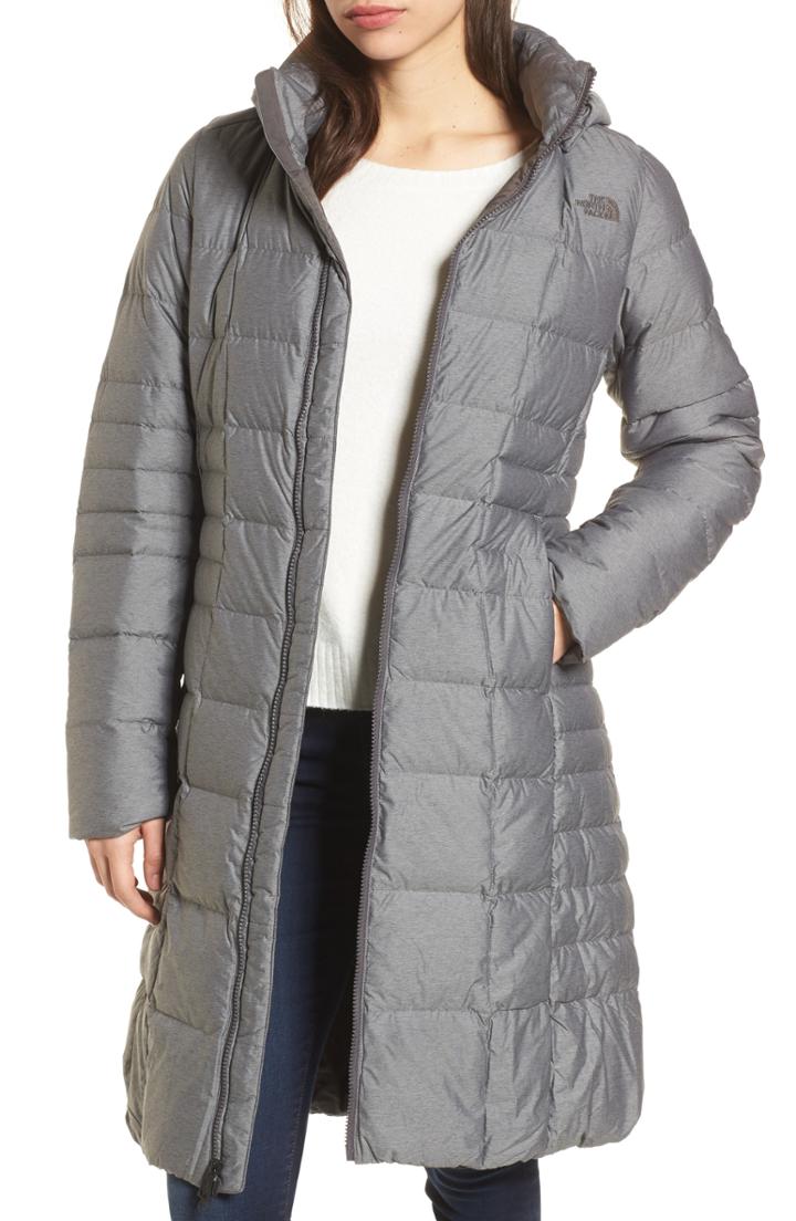 Women's The North Face Metropolis Ii Hooded Water Resistant Down Parka, Size - Blue