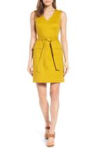 Women's Halogen Belted A-line Dress - Green