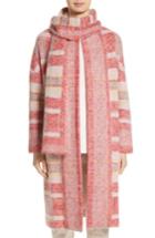 Women's St. John Collection Lofty Knit Plaid Blanket Coat