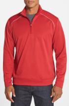 Men's Cutter & Buck Ridge Weathertec Wind & Water Resistant Pullover - Red (online Only)
