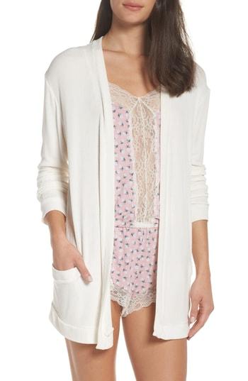 Women's Eberjey Elon The Relaxed Cardigan - Ivory