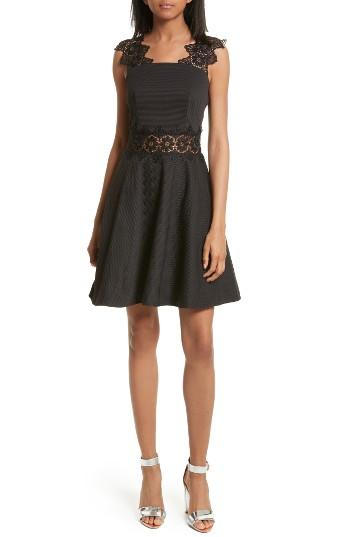 Women's Ted Baker London Monaa Fit & Flare Dress - Black