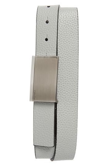 Men's Calvin Klein Leather Belt - Grey