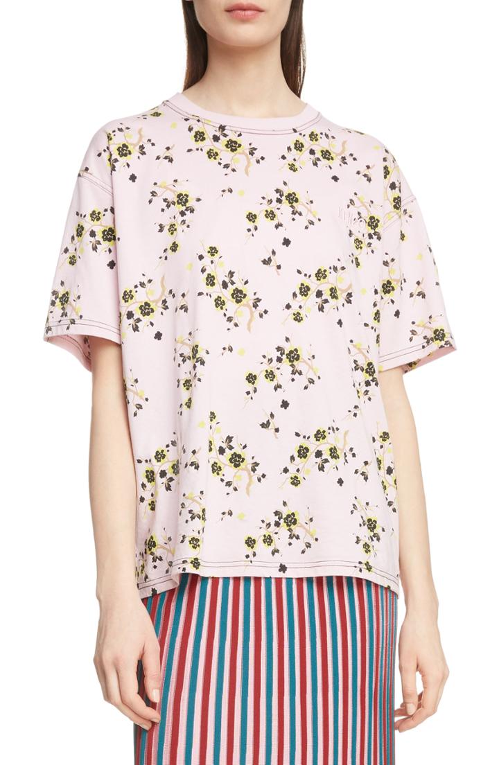 Women's Kenzo Floral Oversized Tee - Pink