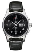 Men's Hamilton Jazzmaster Maestro Automatic Chronograph Leather Strap Watch, 45mm