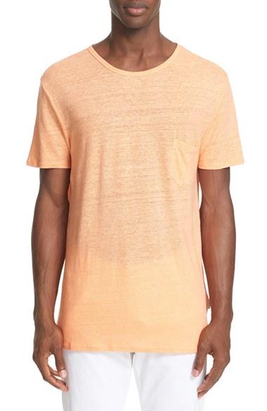 Men's Onia Chad Linen Pocket Tee