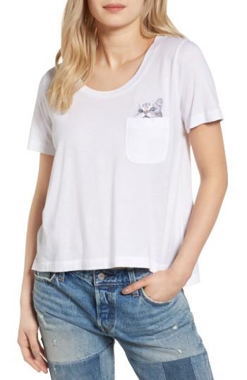 Women's Paul & Joe Sister Cat Pocket Tee - White