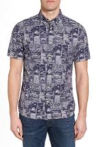 Men's Surfside Supply Wave Print Sport Shirt - Blue