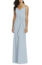 Women's Social Bridesmaids Faux Wrap Gown - Blue