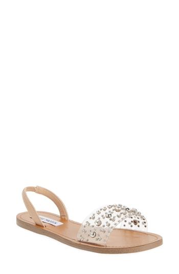 Women's Steve Madden Alanis Embellished Sandal M - Metallic