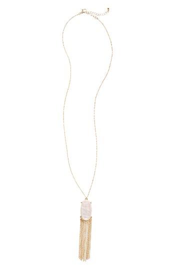 Women's Bp. Stone & Tassel Pendant Necklace