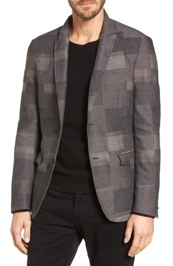 Men's John Varvatos Star Usa Cotton & Linen Sport Coat R - Grey