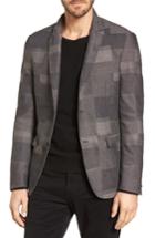Men's John Varvatos Star Usa Cotton & Linen Sport Coat R - Grey