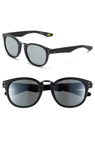 Women's Nike 'achieve' 52mm Sunglasses - Matte Black/ Volt