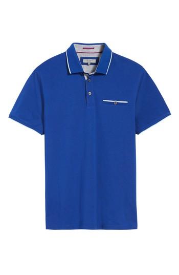 Men's Ted Baker London Derrytt Jersey Polo L - Blue
