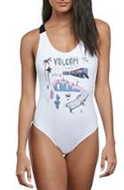 Women's Volcom Fresh Ink One-piece Swimsuit - White