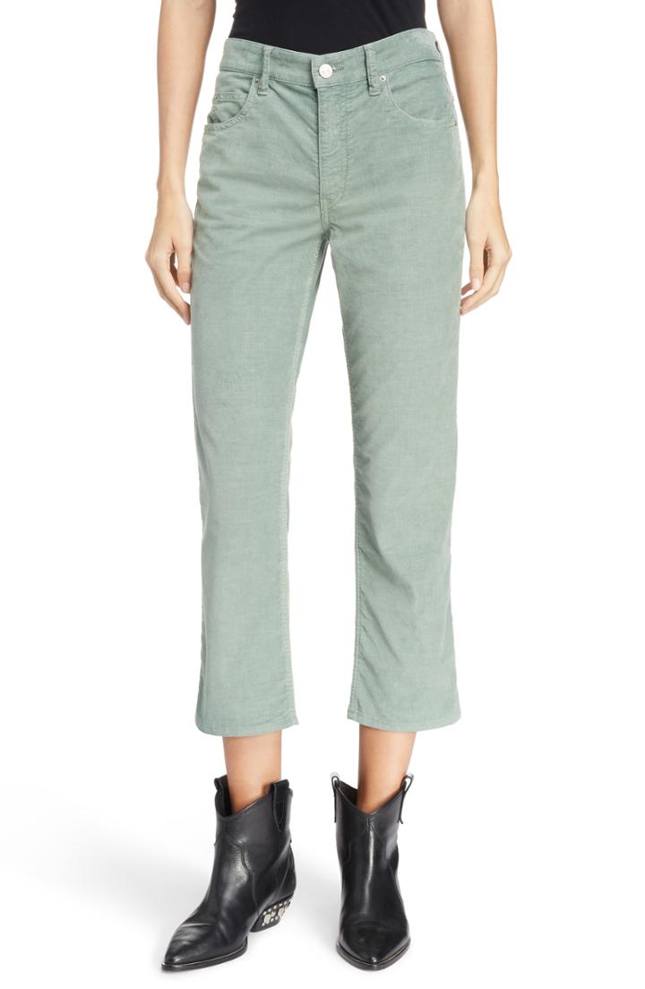 Women's Isabel Marant Etoile Apolo Corduroy Crop Flare Pants