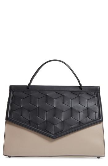 Welden Wayfare Colorblocked Leather Top Handle Satchel -