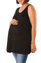 Women's Lab40 'sophie' Maternity/nursing Tunic - Black