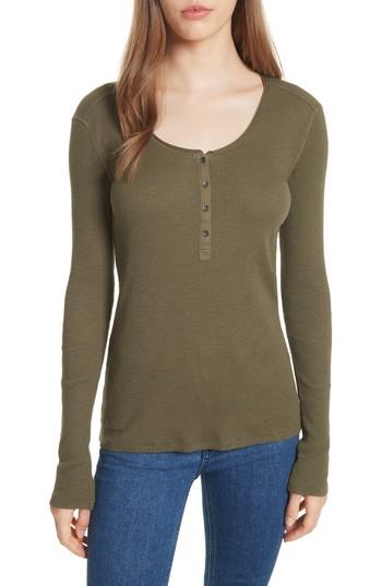 Women's Rag & Bone/jean Lilies Henley - Green