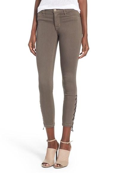 Women's Hudson Jeans 'nix' Lace-up Hem Crop Skinny Jeans