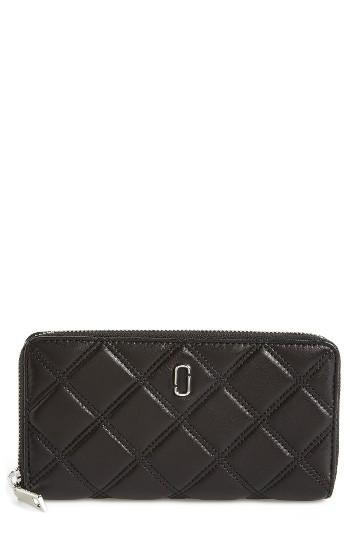 Women's Marc Jacobs Quilted Leather Zip Wallet -