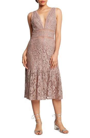 Women's Willow & Clay Lace Foil Midi Dress - Purple