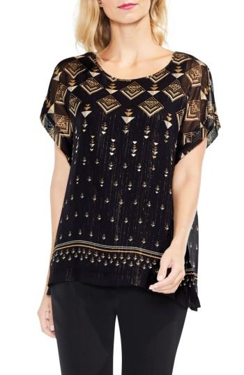 Women's Vince Camuto Deco Highlights Top, Size - Black