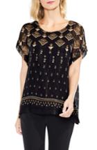 Women's Vince Camuto Deco Highlights Top, Size - Black