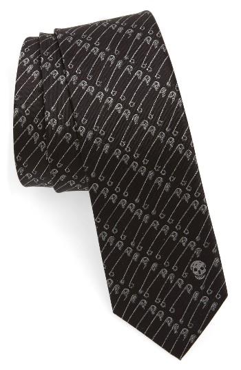 Men's Alexander Mcqueen Cr Punk Silk Tie